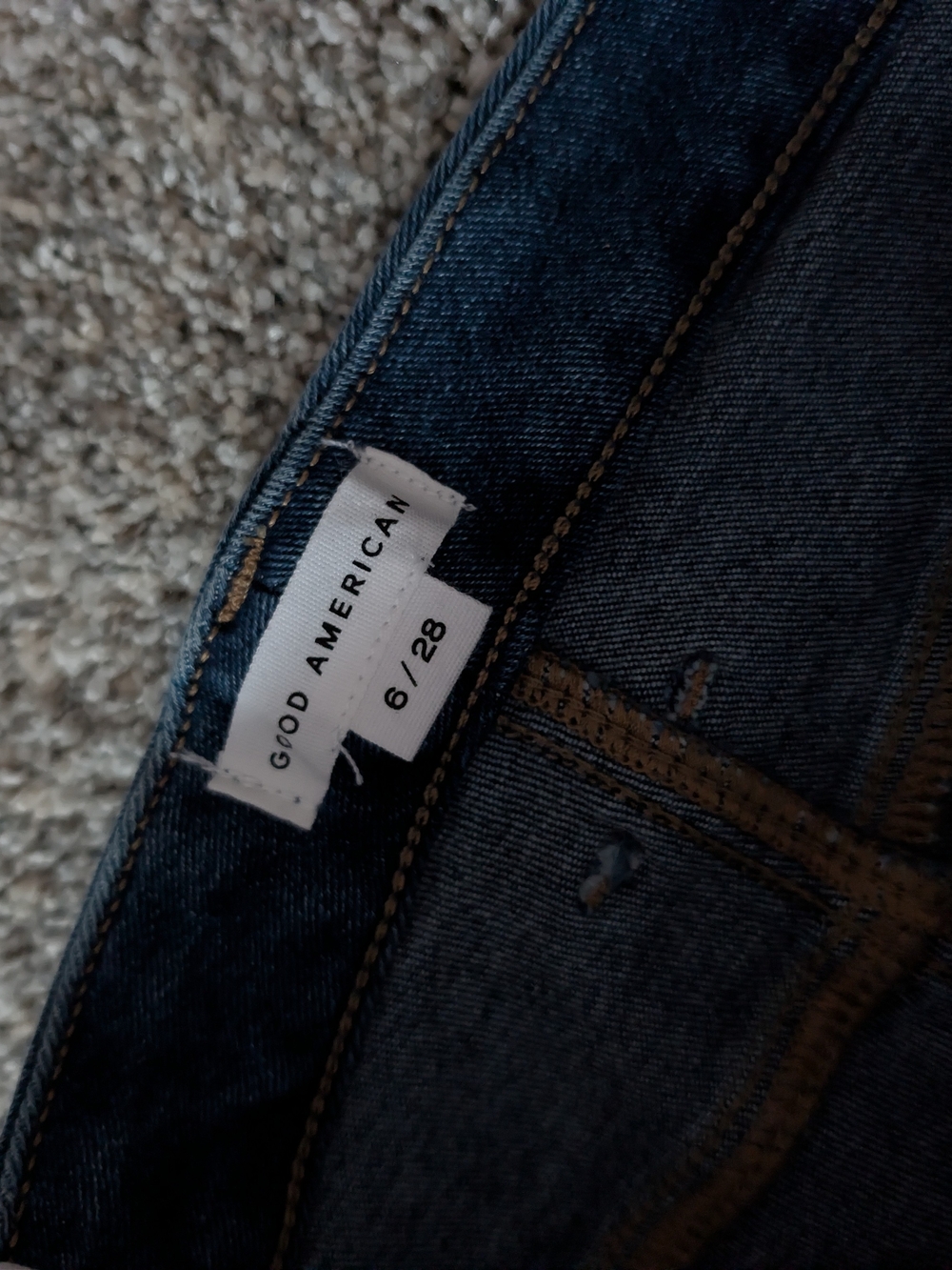 NWT Good American Good Waist Skinny Jeans High Rise Dark Wash Sz 6/28 - Picture 2 of 7